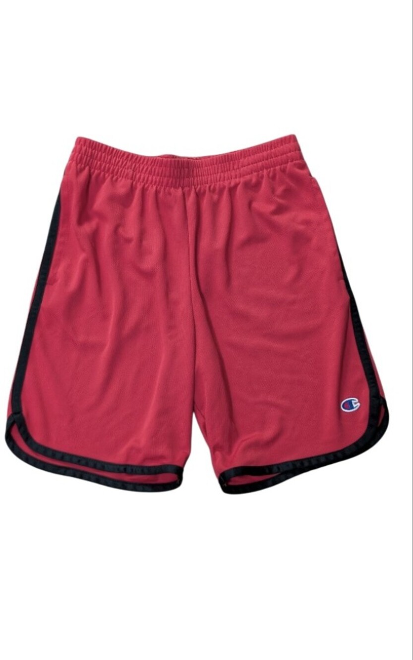 Champion Red Athletic Shorts with Black Trim